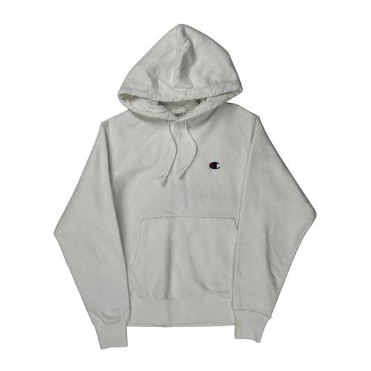 Reverse Weave Champion Hoodie - Small White Cotton