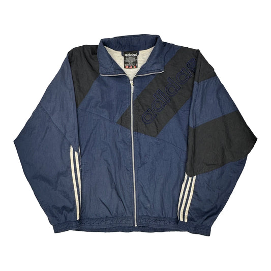 Adidas Spellout Windbreaker - XL Blue Polyester