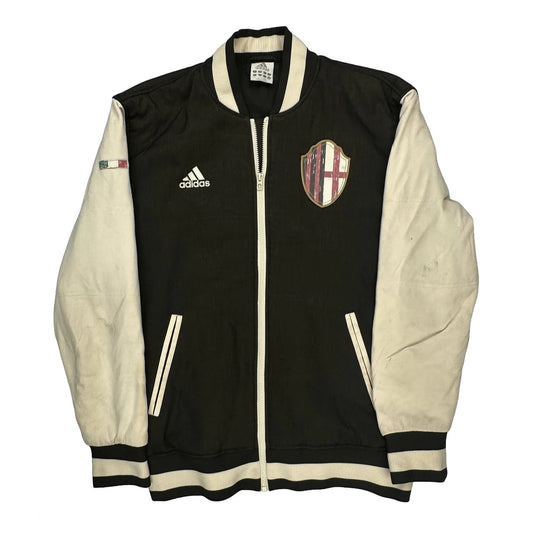 AC Milan Adidas Football Varsity Jacket - Medium Black Polyester