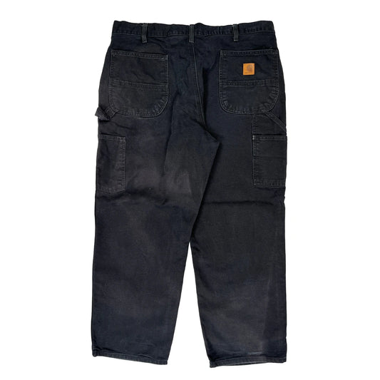 Carhartt Double Knee Carpenter Trousers - 38W 30L Black Cotton