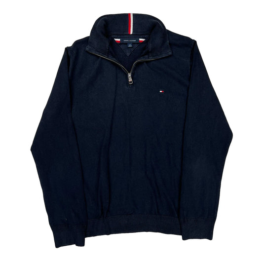 Tommy Hilfiger 1/4 Zip - Large Navy Cotton