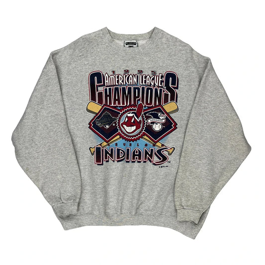 Vintage American League Champions Lee Graphic Sweatshirt - XL Grey Cotton