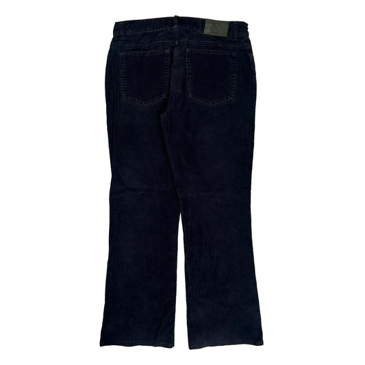 Nautica Cord Trousers - 32W UK 12 Black Cotton