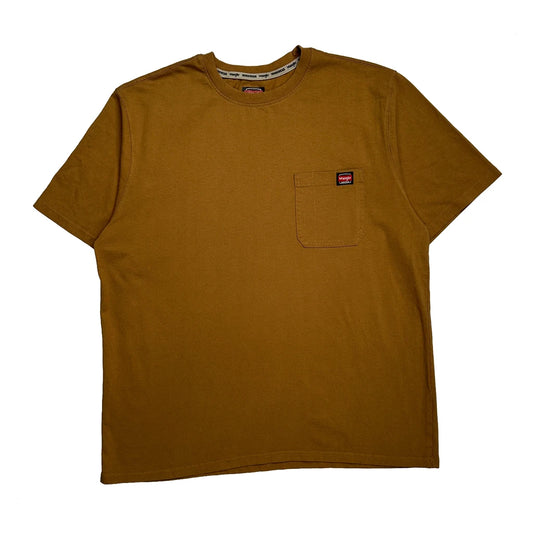 Vintage Wrangler T-Shirt - XL Brown Cotton