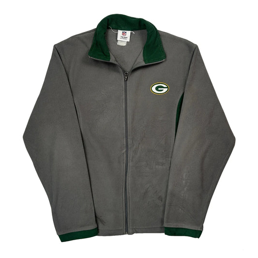 Green Bay Packers Nfl Graphic Fleece Jacket - Medium Grey Polyester