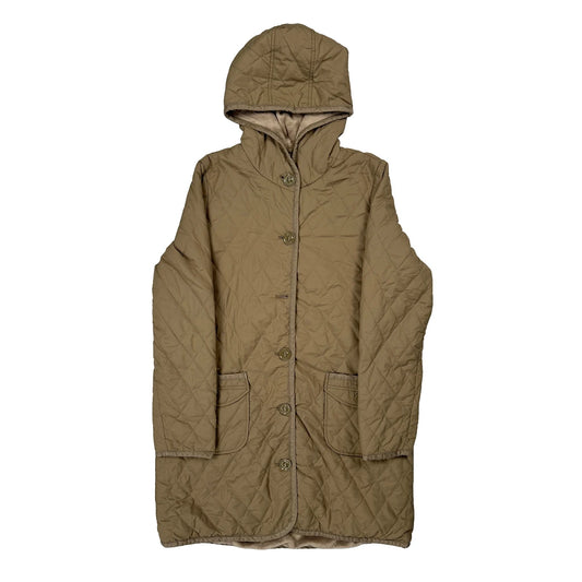 Burberry Quilted Coat - Medium Khaki Polyester