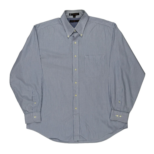 Tommy Hilfiger Striped Shirt - Large Blue Cotton