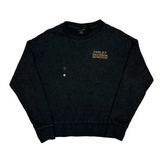 Harley Davidson Graphic Sweatshirt - Small Black Cotton