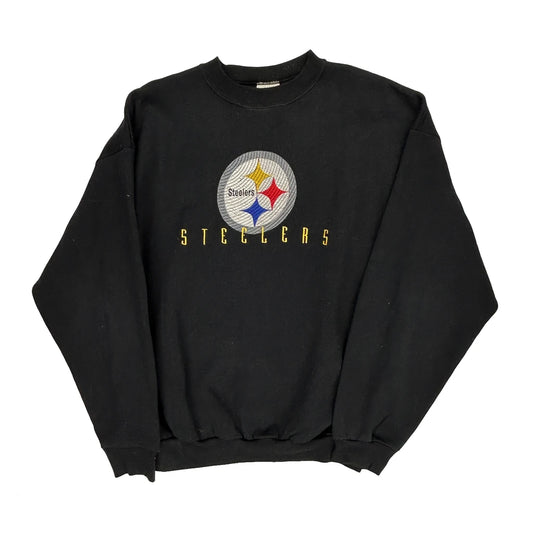 Steelers Logo Athletics Nfl Sweatshirt - XL Black Cotton Blend