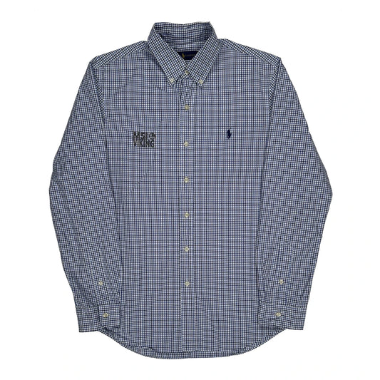 Vintage Ralph Lauren Checked Shirt - Medium Blue Cotton