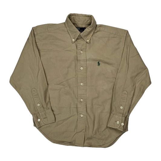 Kids Polo By Ralph Lauren Shirt - Small Beige Cotton