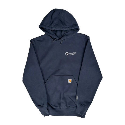 Massdot Highway Carhartt Hoodie - Small Navy Cotton