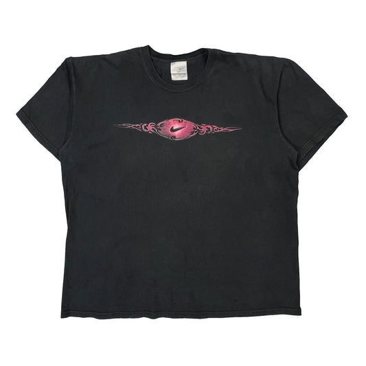 Nike Graphic T-Shirt - 2XL Black Cotton