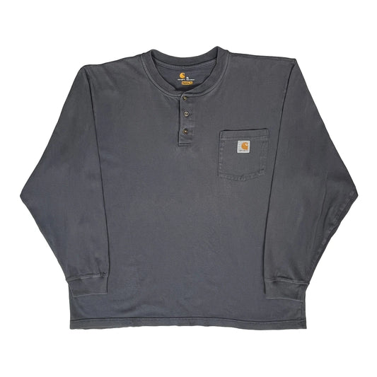 Carhartt Long Sleeve T-Shirt - XL Grey Cotton