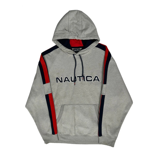 Nautica Spellout Hoodie - Large Grey Cotton