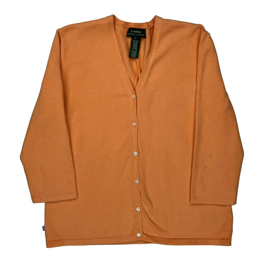 Ralph Lauren Cardigan - Large Orange Cotton