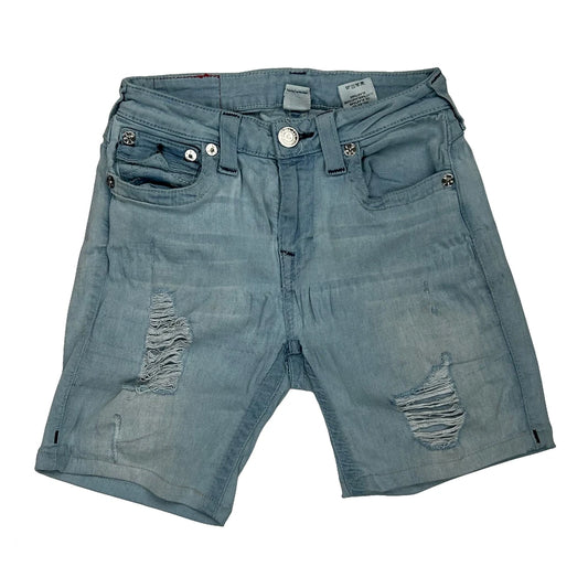 True Religion Denim Shorts - 24W UK 4 Light Wash Denim