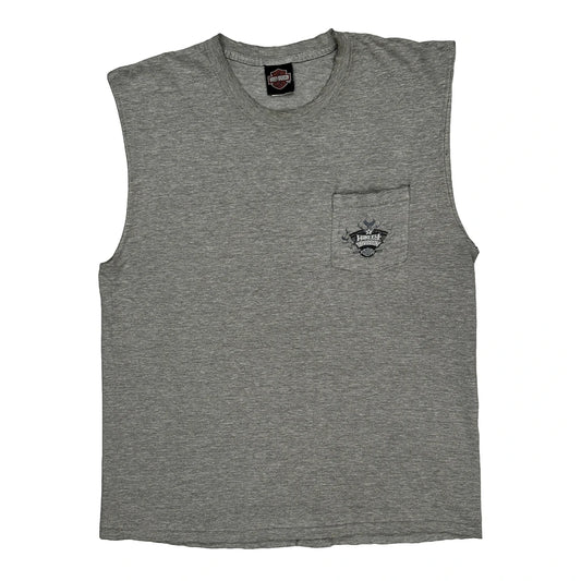 Smith Brothers Harley-Davidson Harley Davidson Vest - Medium Grey Cotton