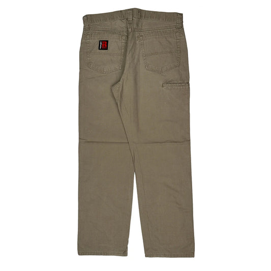 Vintage Wrangler Trousers - 36W 32L Khaki Cotton