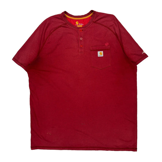 Carhartt T-Shirt - 2XL Red Cotton