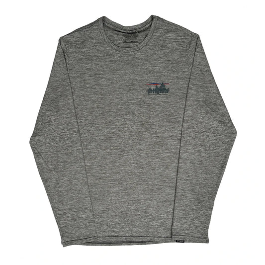 Patagonia Long Sleeve T-Shirt - XS Grey Polyester Blend