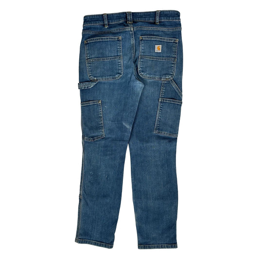 Carhartt Double Knee Carpenter Jeans - 30W 29L Blue Denim