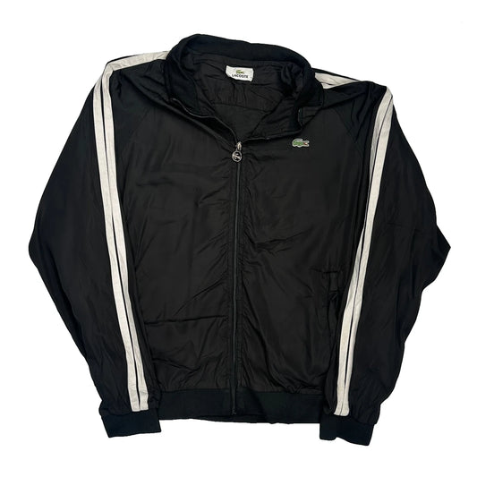 Lacoste Striped Track Jacket - 2XL Black Polyester