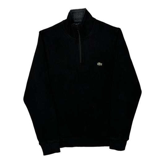 Lacoste 1/4 Zip - Medium Black Cotton