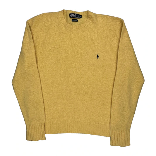 Polo By Ralph Lauren Jumper - XL Yellow Wool