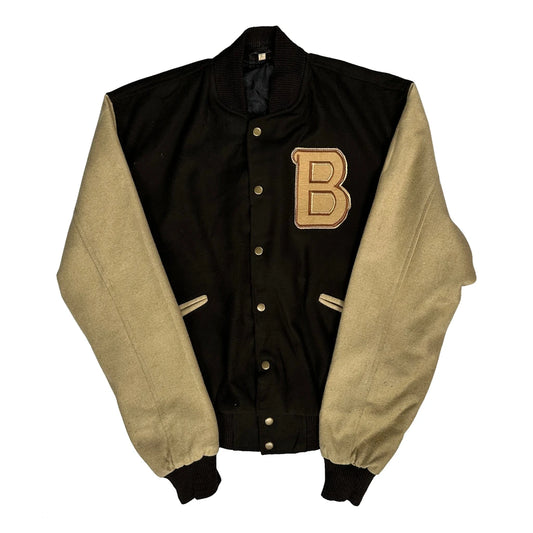 Unbranded Varsity Jacket - XL Black Wool Blend