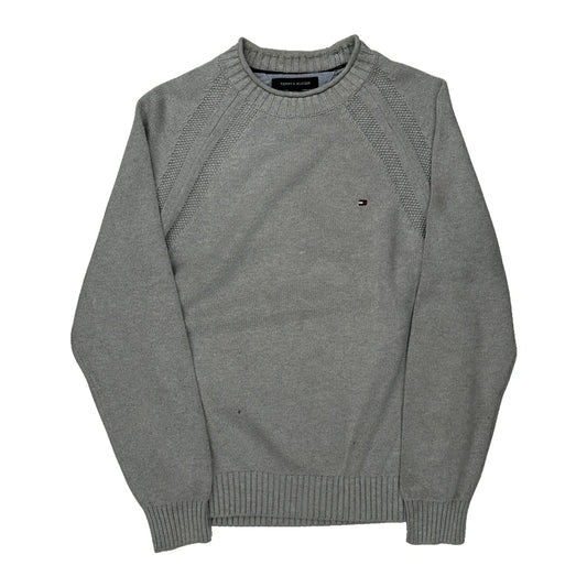 Tommy Hilfiger Jumper - Small Grey Cotton