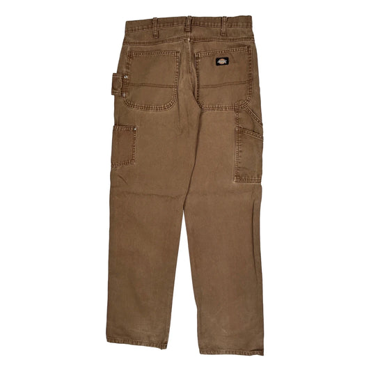 Dickies Carpenter Trousers - 32W 34L Brown Cotton
