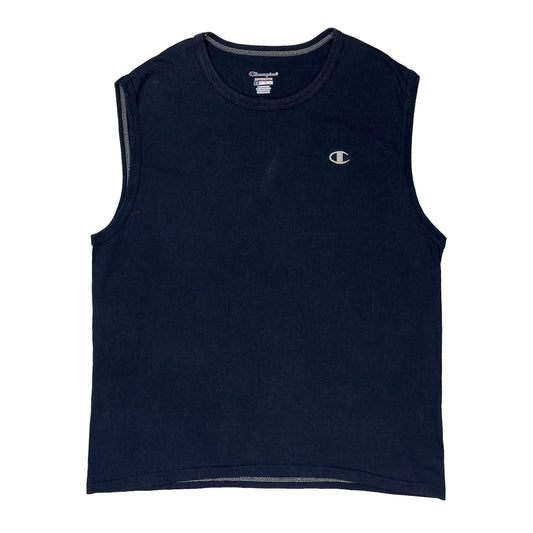 Vintage Champion Vest - XL Navy Cotton