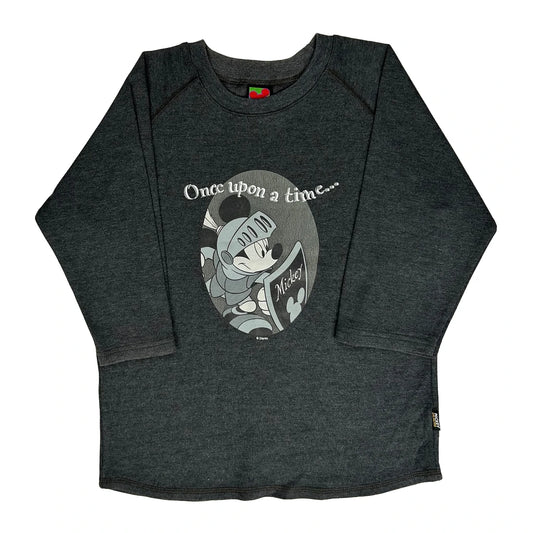 Mickey Unlimited Long Sleeve T-Shirt - XL Grey Cotton Blend