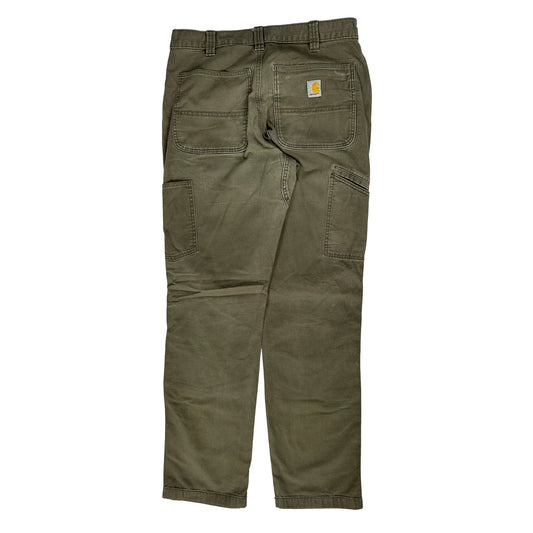 Carhartt Double Knee Carpenter Trousers - 31W 32L Green Cotton