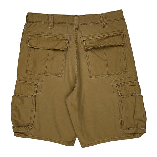 Levis Cargo Shorts - 36W 11L Khaki Cotton