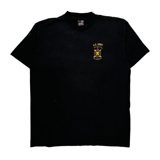 Vintage U.S. Army Fruit Of The Loom Single Stitch T-Shirt - Large Black Cotton Blend
