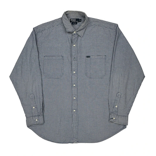 Polo By Ralph Lauren Checked Shirt - XL Blue Cotton