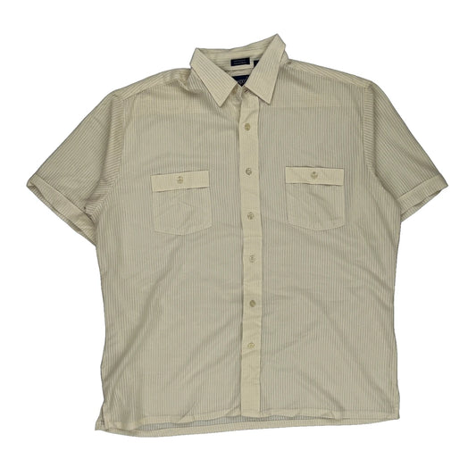 Kingsport Short Sleeve Shirt - Large Beige Polyester