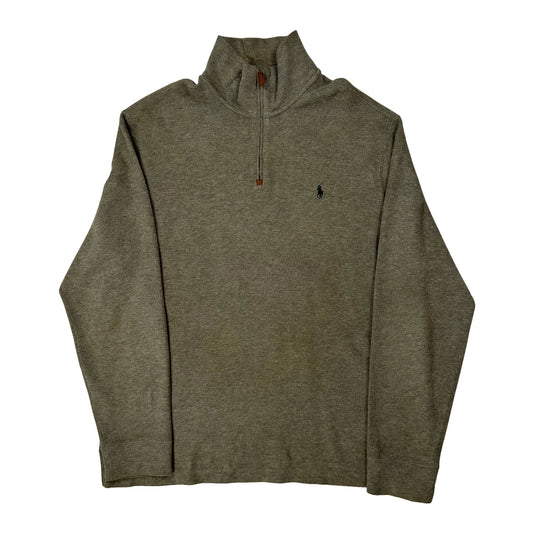 Polo By Ralph Lauren 1/4 Zip - XL Grey Cotton