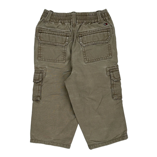 Age 12 - 18 Months Tommy Hilfiger Cargo Trousers - 3XS Khaki Cotton