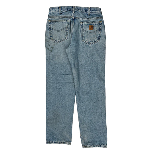 Carhartt Painted Jeans - 32W 31L Light Wash Cotton