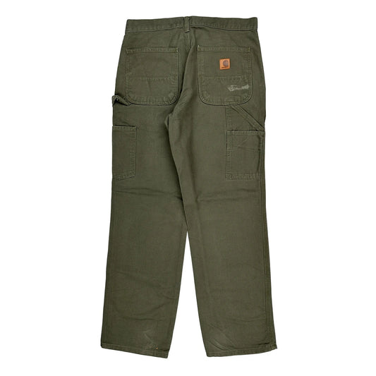 Carhartt Carpenter Trousers - 32W 32L Green Cotton