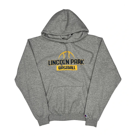 Lincoln Park Baseball Champion Hoodie - Medium Grey Cotton Blend