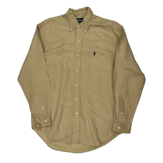 Blake Ralph Lauren Shirt - Medium Beige Silk Blend