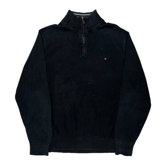 Tommy Hilfiger 1/4 Zip - 2XL Black Cotton