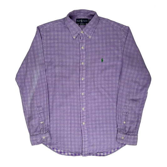 Ralph Lauren Checked Shirt - Large Purple Cotton