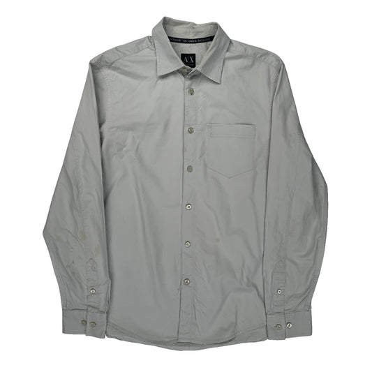 Armani Exchange Shirt - Medium Grey Cotton