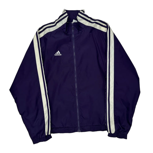 Adidas Striped Jacket - Medium Purple Polyester