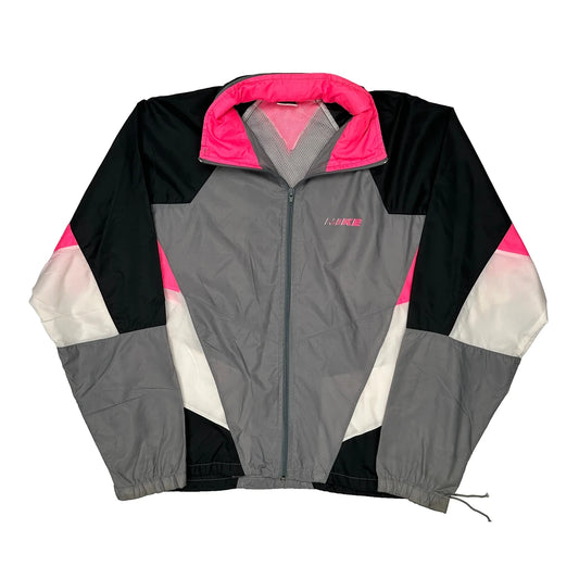 Nike Windbreaker - Large Grey Nylon